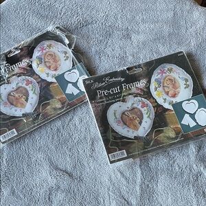 Bucilla Floral Heart Frames - White and Pink